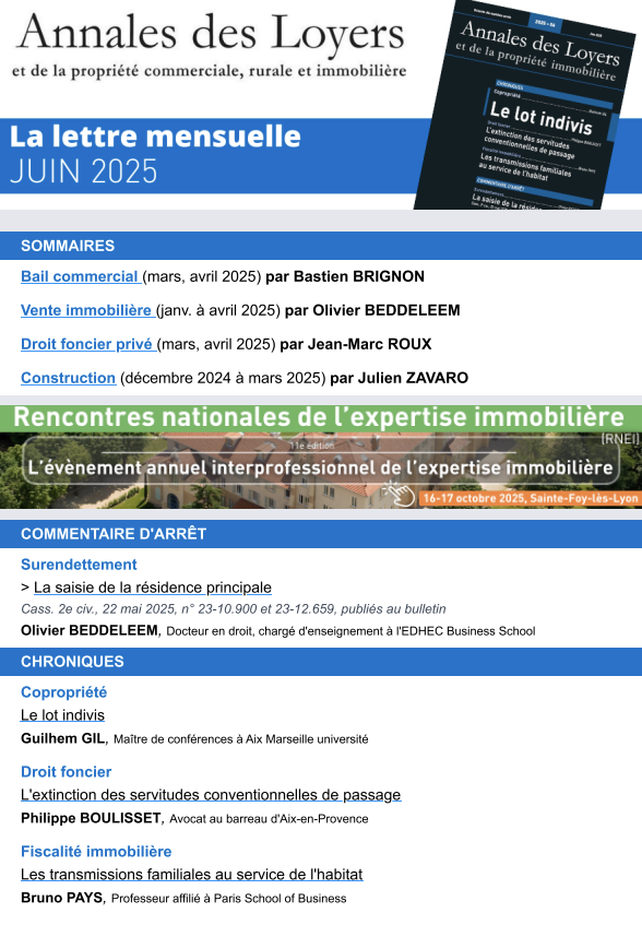 Newsletter juin 2025