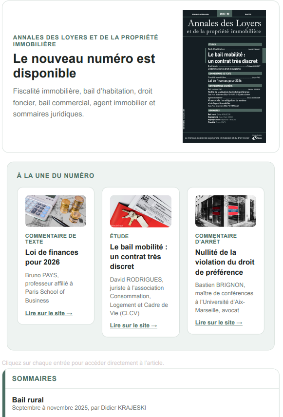 Newsletter Mars 2026